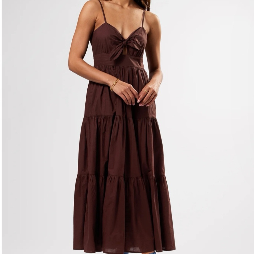 Amour Vert Organic Cotton Brown Dress